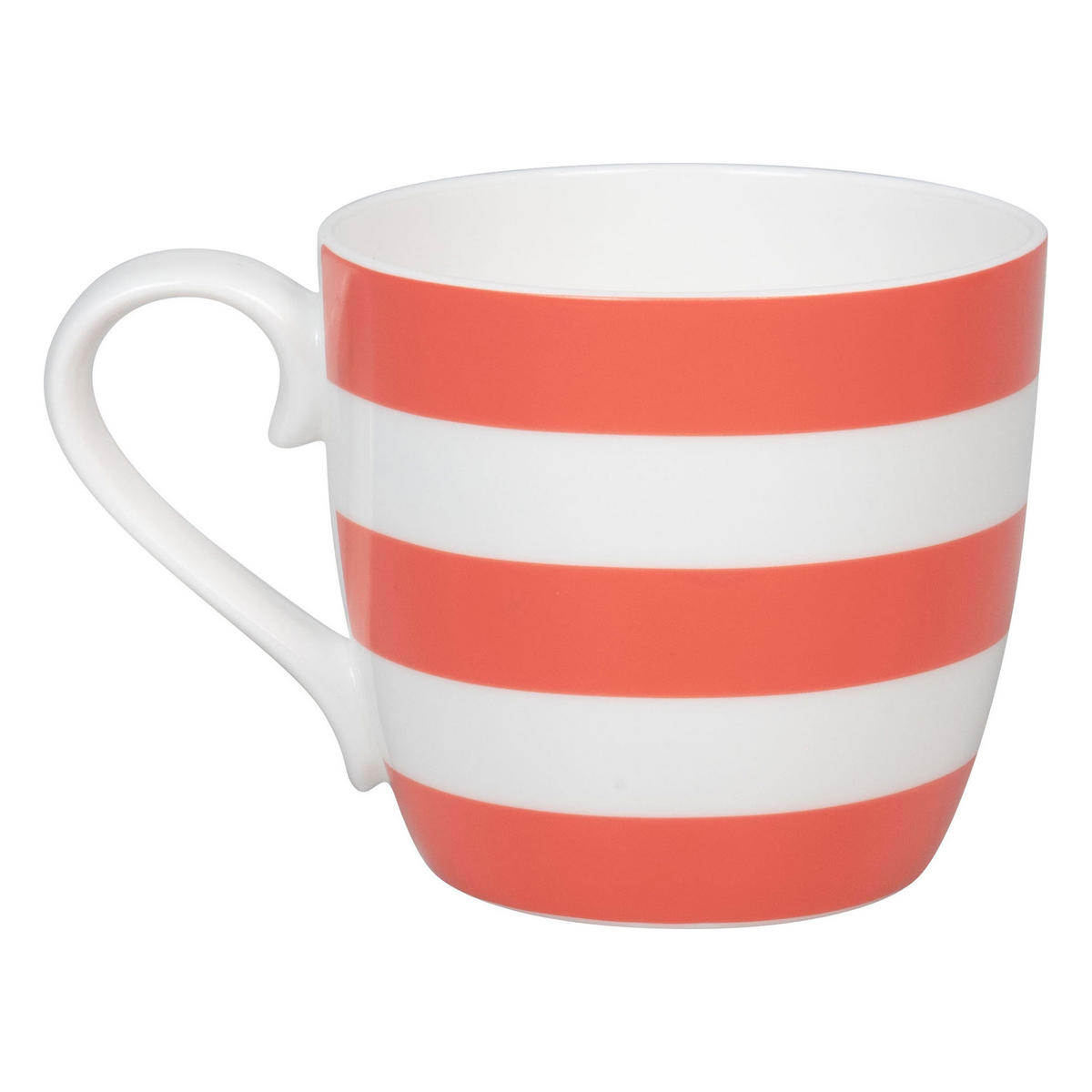 KAFFEEBECHER Stripes - Coral - Naturfarben, Keramik (0.43L) - Könitz