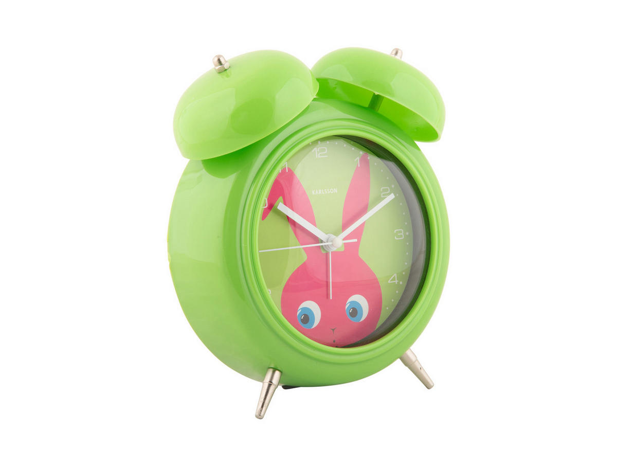 WECKER Peekaboo Bunny 15.2/15.2/18.2 cm - Limette, Kunststoff (15.2/18.2/15.2cm) - Karlsson