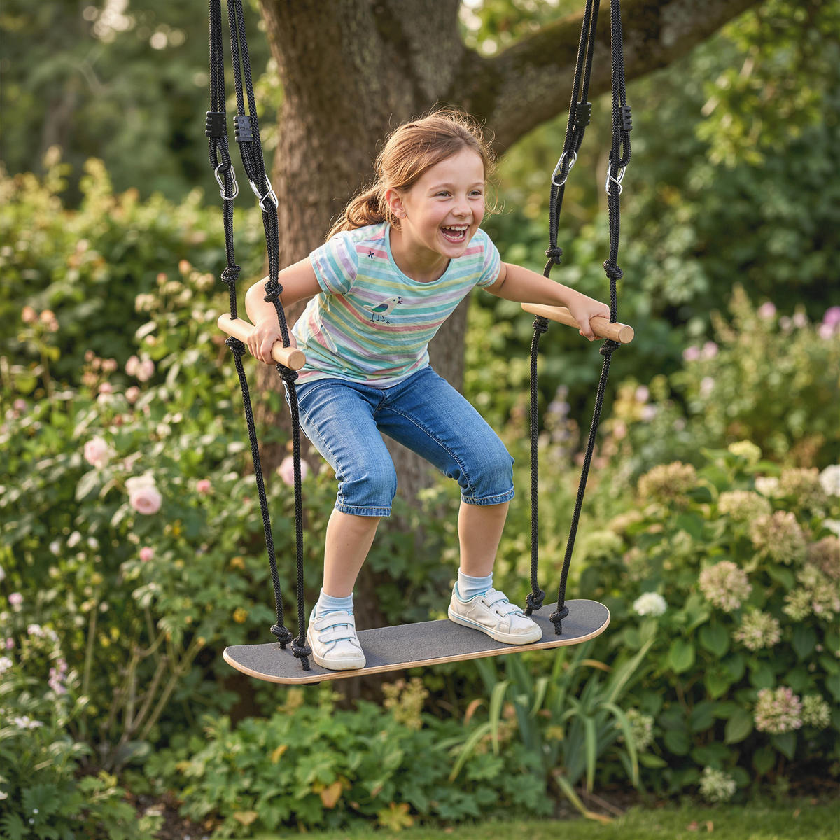 SKATEBOARD-SCHAUKEL Ahorn-Sperrholz Buchenholz Naturholz - Naturfarben, Holz (40/79cm) - AIYAPLAY