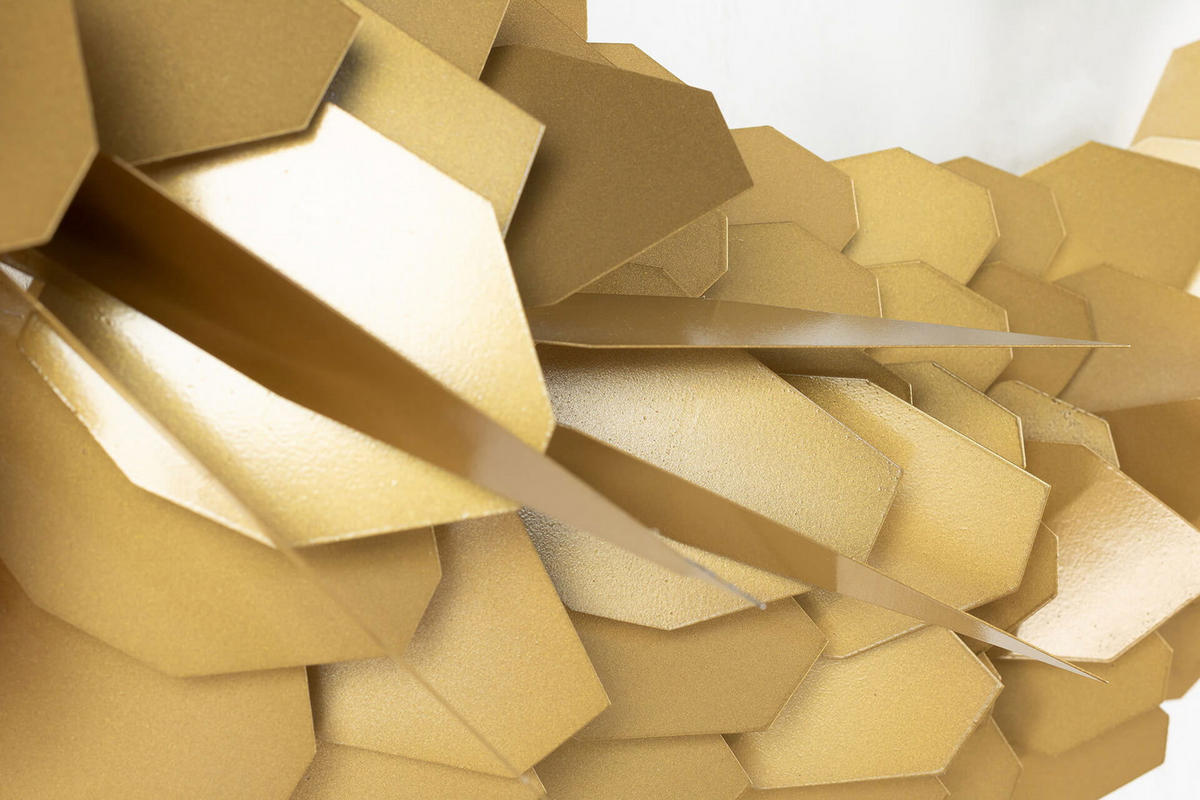 WANDDEKO Gold 70/34 cm - Goldfarben, Metall (2.42/34/10cm) - KUNSTLOFT
