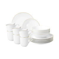 FRÜHSTÜCKS-SET Liberty Goldrand weiß-gold 18-tlg. - Goldfarben/Weiß, Keramik (2/2/2cm) - Seltmann Weiden