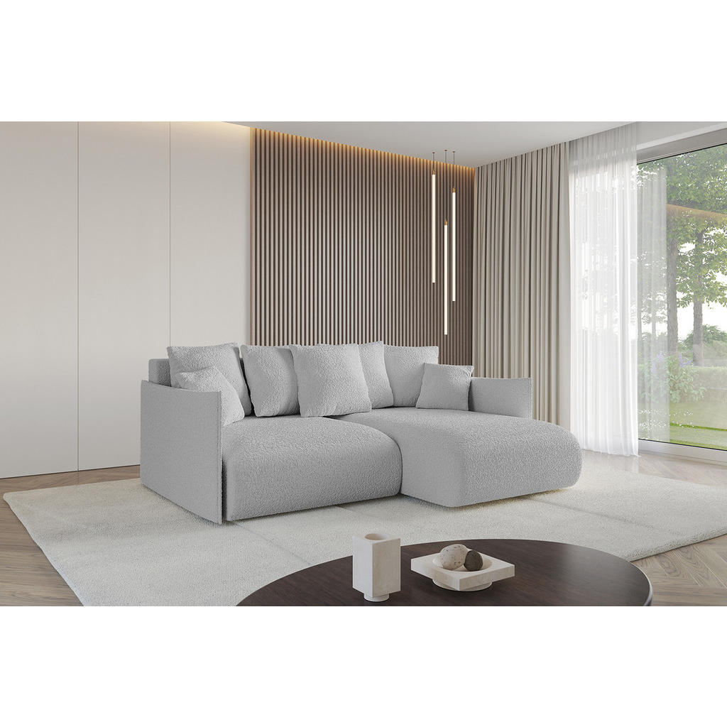 Thumbnail - Altdecor Ecksofa, Hellgrau, Textil, 4-Sitzer, 216x177 cm, Wohnzimmer, Sofas & Couches, Wohnlandschaften, Ecksofas