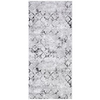 TEPPICHLÄUFER SKY hellgrau marmor 80/400 cm - Hellgrau, Textil (80/400cm) - Tapiso