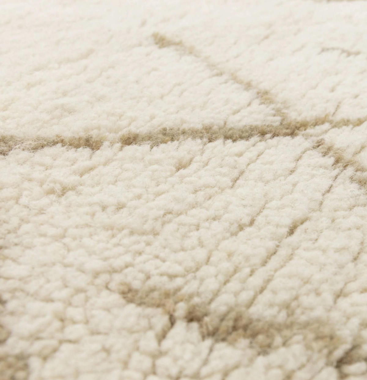 TEPPICH handgetuftet Berber Wolle HATCH Beige 200x290 cm - Beige, Naturmaterialien (200/290cm) - Novatrend