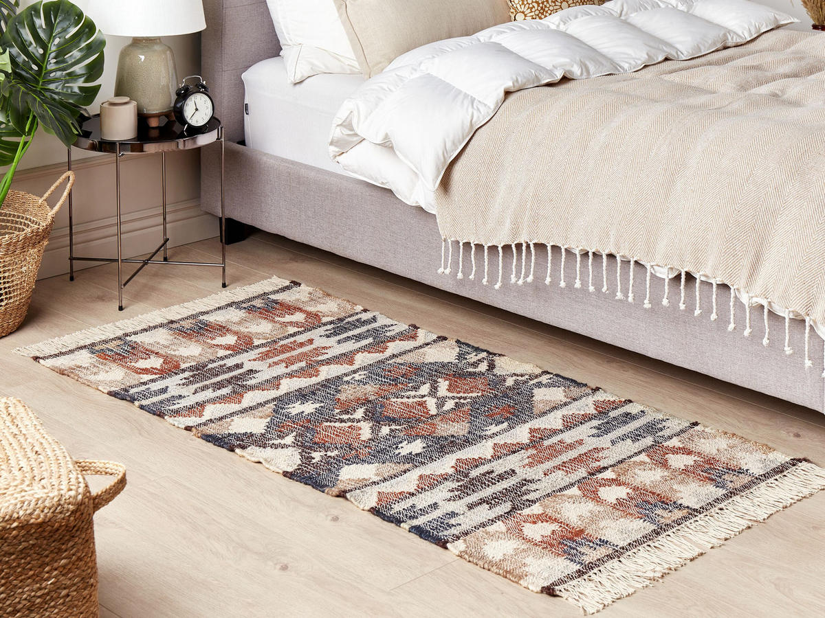 TEPPICH geflochten Kalfa 150/80 cm - Multicolor, Naturmaterialen (80/150cm) - Beliani