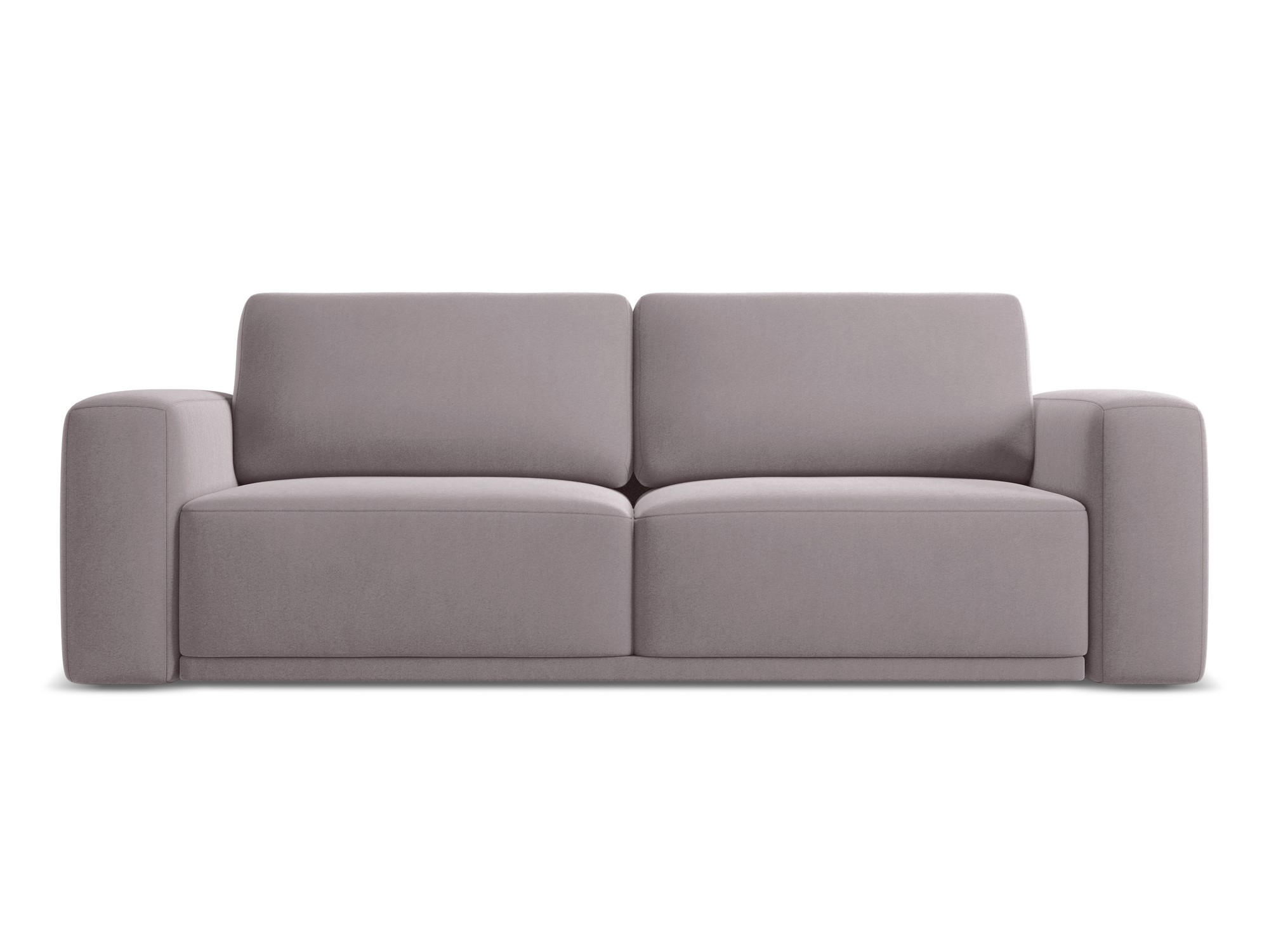 3-SITZER SOFA mit Schlaffunktion Samt Stoff Violett - Lila/Flieder, Kunststoff/Textil (242/91/100cm) - Makamii