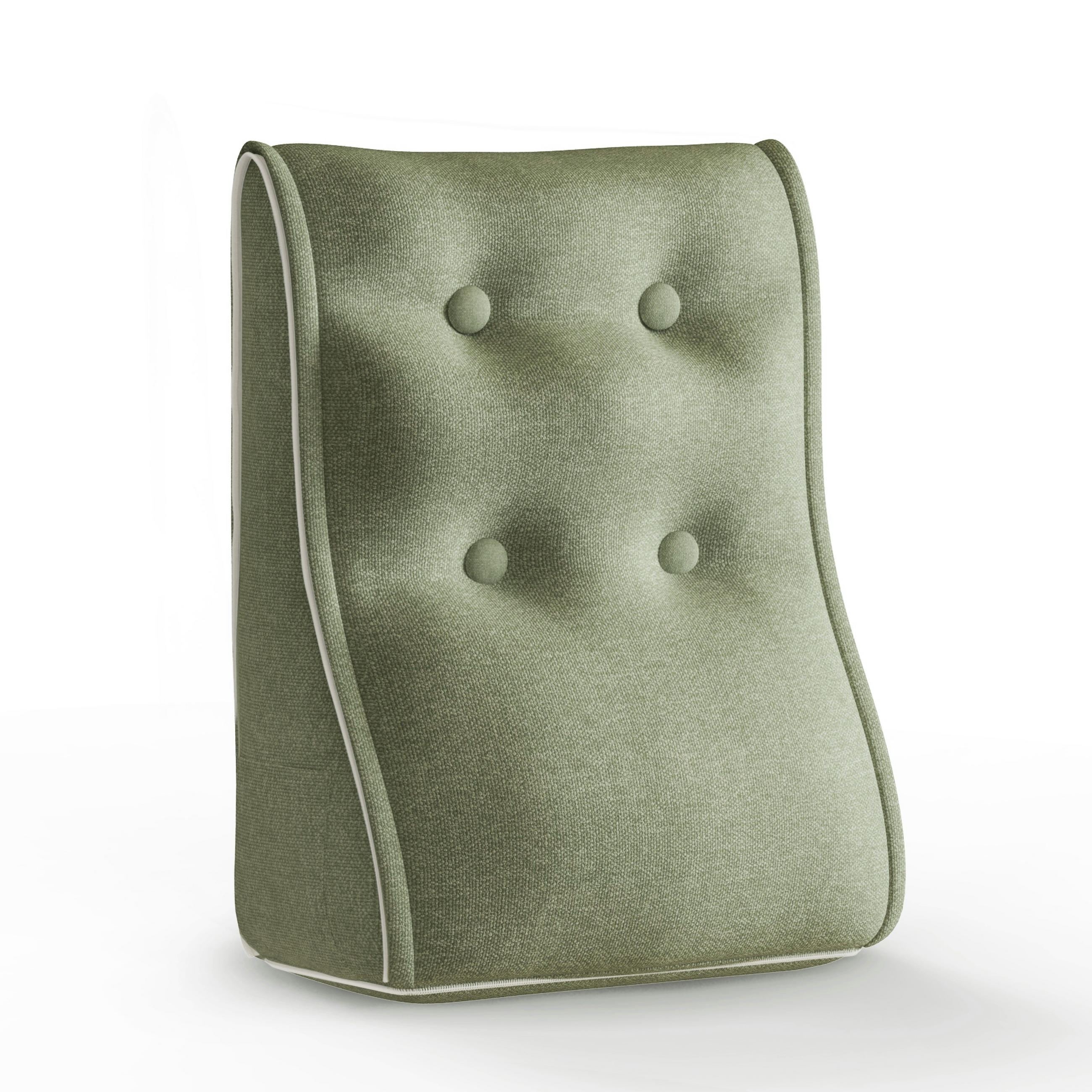 RÜCKENKISSEN Kopfteilkissen Polyesterleinen Grün 40/22cm - Grün, Textil (22/40cm) - Vercart