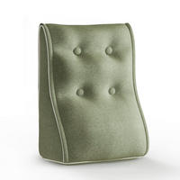 RÜCKENKISSEN Kopfteilkissen Polyesterleinen Grün 40/22cm - Grün, Textil (22/40cm) - Vercart