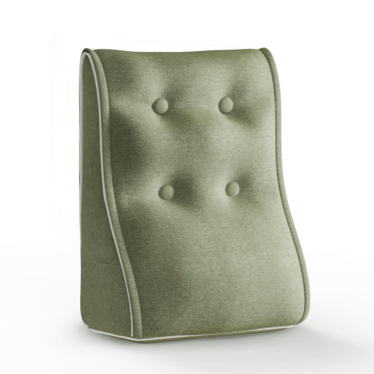 RÜCKENKISSEN Kopfteilkissen Polyesterleinen Grün 40/22cm - Grün, Textil (22/40cm) - Vercart