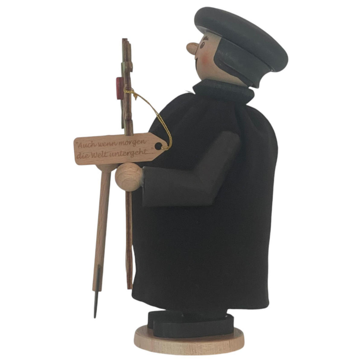 RAUCHMANN Max als Luther mit Apfelbaum 16 cm - Multicolor, Holz (10/16/10cm)