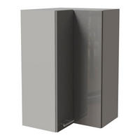 ECKHÄNGESCHRANK Essen W14/60 Grau Hochglanz / Grau Matt 60 / 60 / 96cm - Grau, Holz/Holzwerkstoff (60/96/60cm) - Feldmann-Wohnen