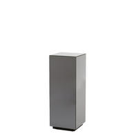BLUMENSÄULE Daxton Grau 30/30/80 cm - Grau, Glas (30/30/80cm) - Light & Living