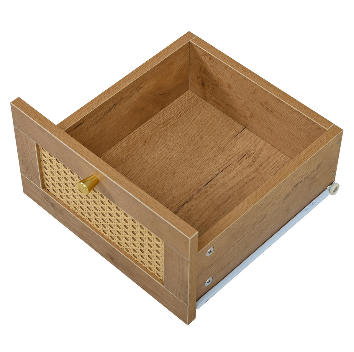 SIDEBOARD in Naturfarben Buffetschrank mit 2 Türen und 3 Schubladen für Küche, B105/T40/H76cm - Naturfarben, Holzwerkstoff/Metall (105/76/40cm) - STILVORA