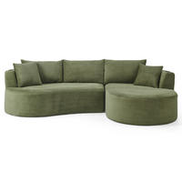 ECKSOFA 264/168/76 cm Grün mit Getränkehalter (Rechte Seite) - Grün, Textil (264/168cm) - Oxeza