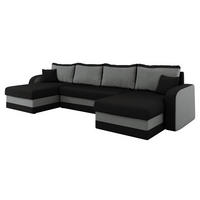 ECKSOFA Kris U Lux - Schwarz, Holz/Kunststoff (304/80/140cm) - MIRJAN24