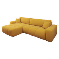 ECKSOFA Furyn Maxi - Gelb/Schwarz, Holz/Kunststoff (274/145cm) - MIRJAN24