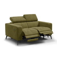 RELAXSOFA MORELLO 2-Sitzer, olive, 2 x Relax Zero Gravity - Olivgrün, Holz/Textil (164/82/103cm) - Courtois Laville