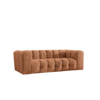 SOFA 3-Sitzer, Komfort, BALOO, Stoff Schenille & Bouclé, Orange - Orange, Holz (222/75/106cm) - Kaiser Möbel