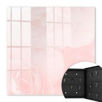 SCHLÜSSELBOX Schwarz 30x30 cm- Türöffnung nach rechts - Pastellrosen - Pink, Metall (30/30/5cm) - TULUP