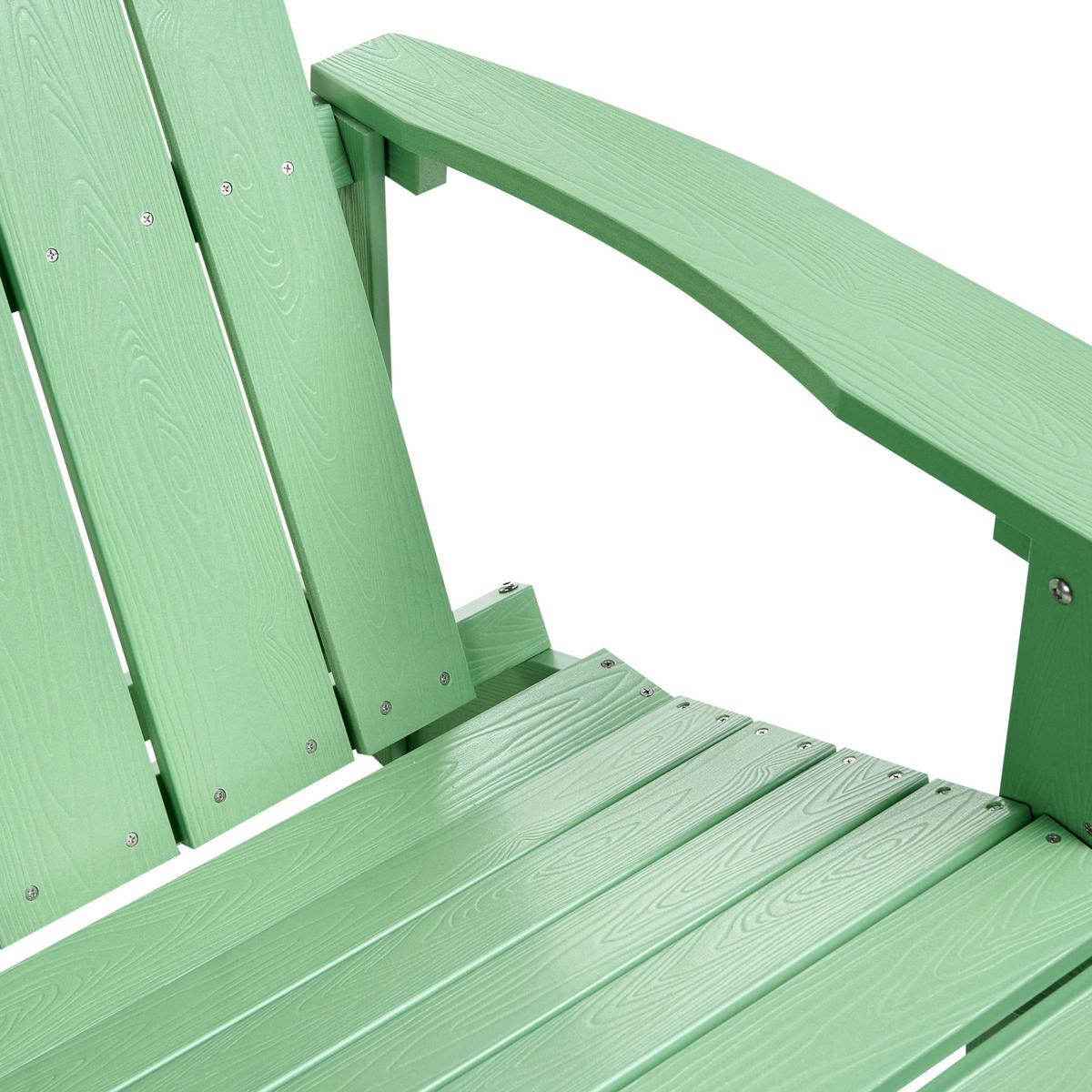 GARTENBANK Adirondack 125 cm Hellgrün - Hellgrün, Kunststoff (125/91/73cm) - Beliani