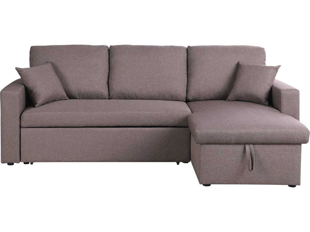 ECKSOFA alain Braun - Taupe, Textil (145/221cm) - Habitat Garten