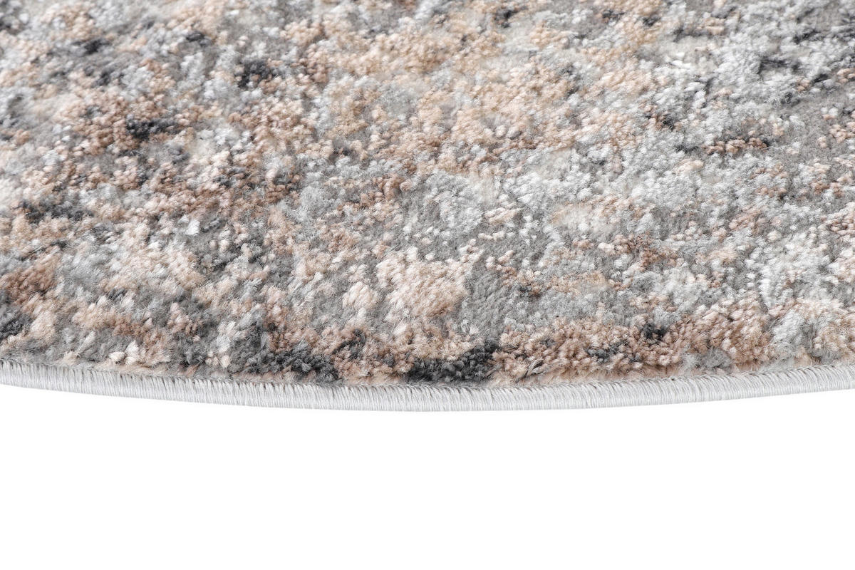 TEPPICH VALLEY Grau Rund 120/120 cm - Grau, Textil (120/120cm) - Tapiso