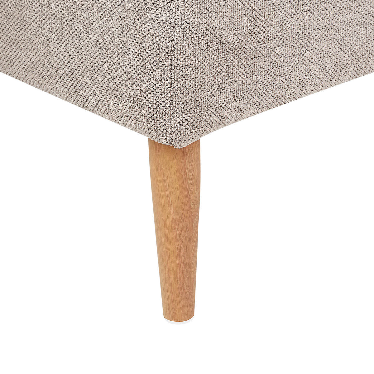 CHAISELONGUE Beige Niort - Beige/Braun, Textil (74/40/200cm) - Beliani