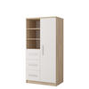 STANDREGAL Marsala 3SD 05 SONOMA + WEIß - Sonoma Eiche, Holzwerkstoff (80/160/40cm) - Möblo