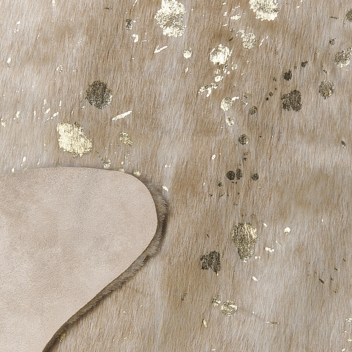 KUNSTFELL-TEPPICH Bogong 200/150 cm - Beige, Kunststoff (150/200cm) - Beliani
