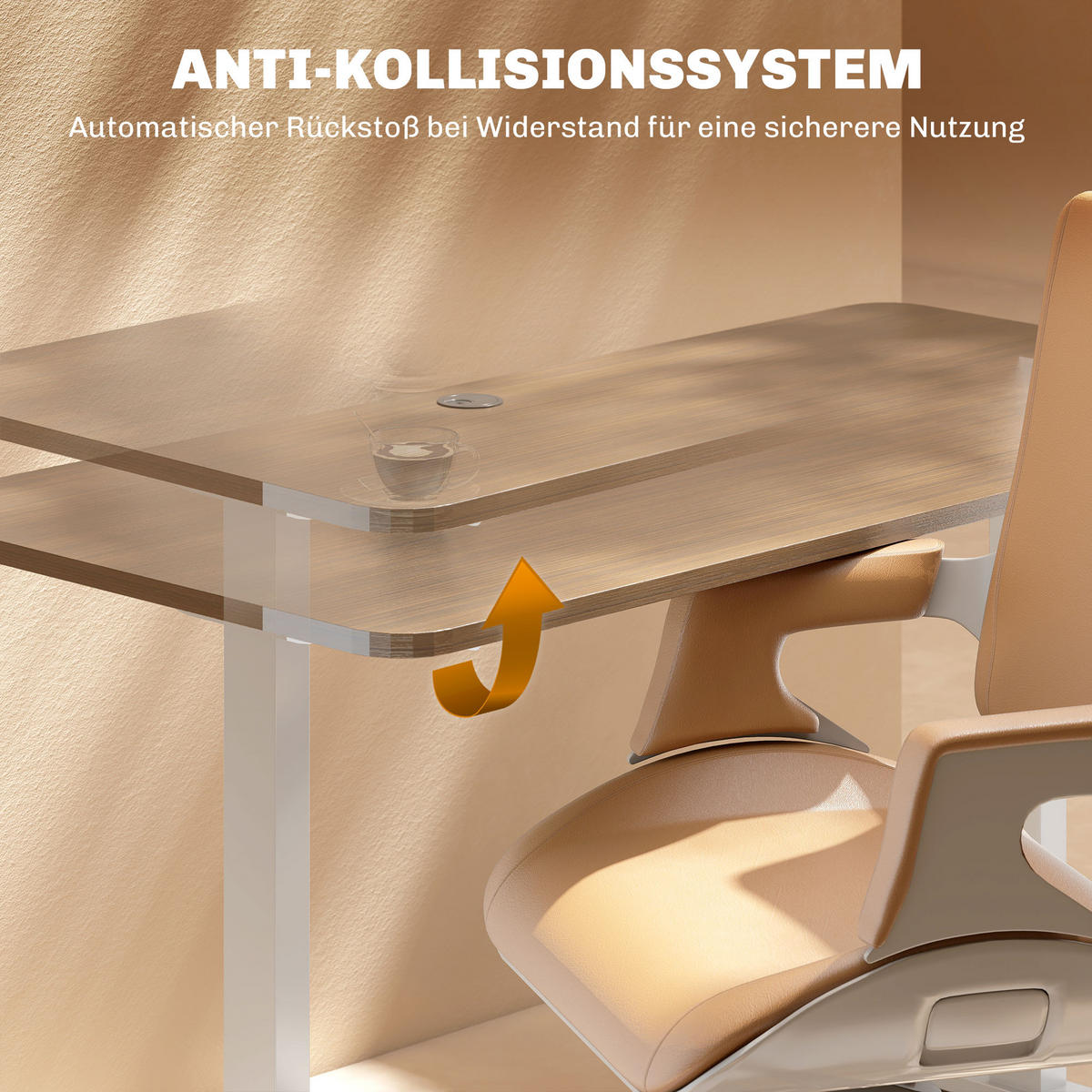 HÖHENVERSTELLBARER-SCHREIBTISCHGESTELL Stahl Weiß - Weiß, Metall (60/118/100cm) - HOMCOM