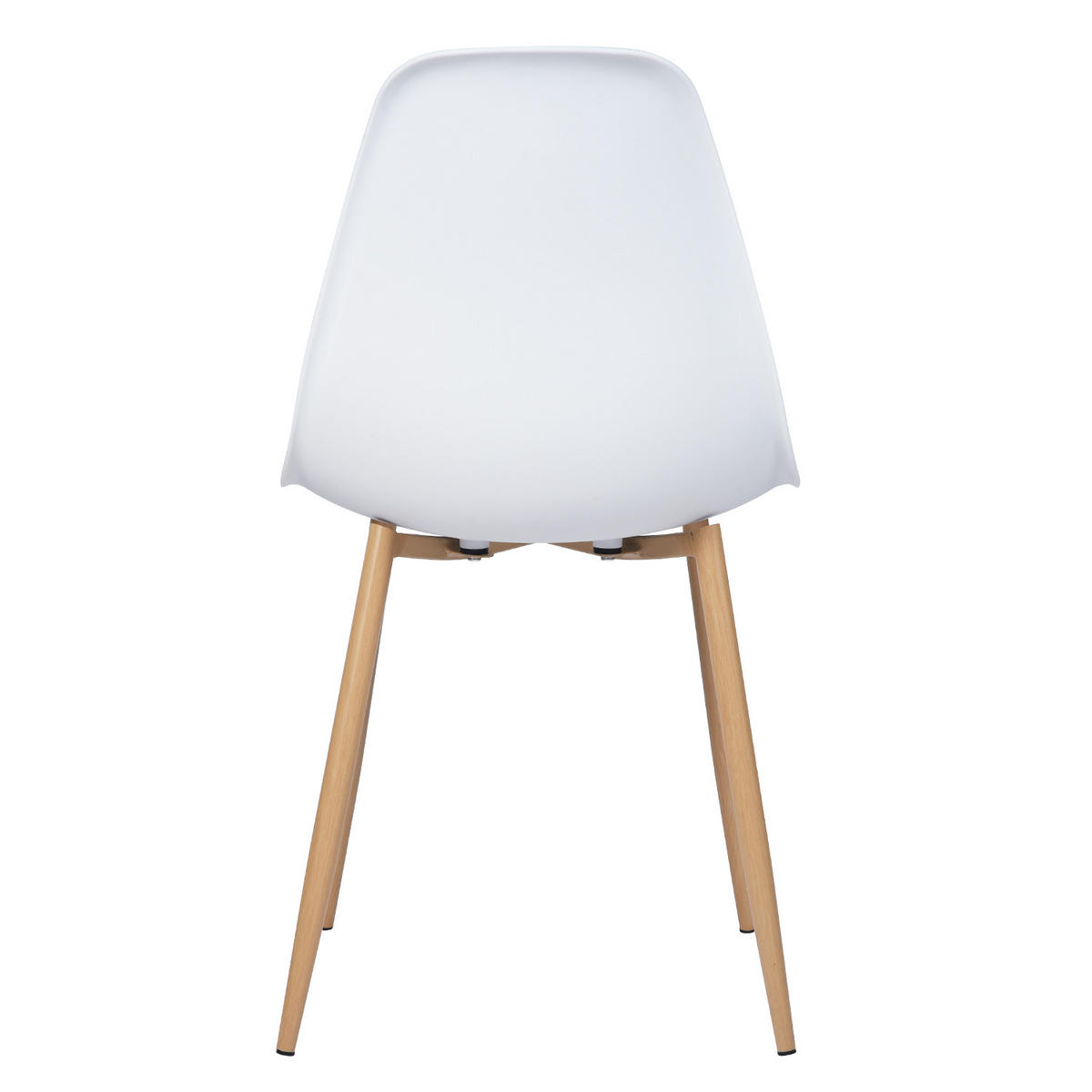 STUHL-SET 4 Stück in Eisen Kunststoff - Eichefarben/Weiß, Kunststoff/Textil (46/84/45cm) - Urban Meuble