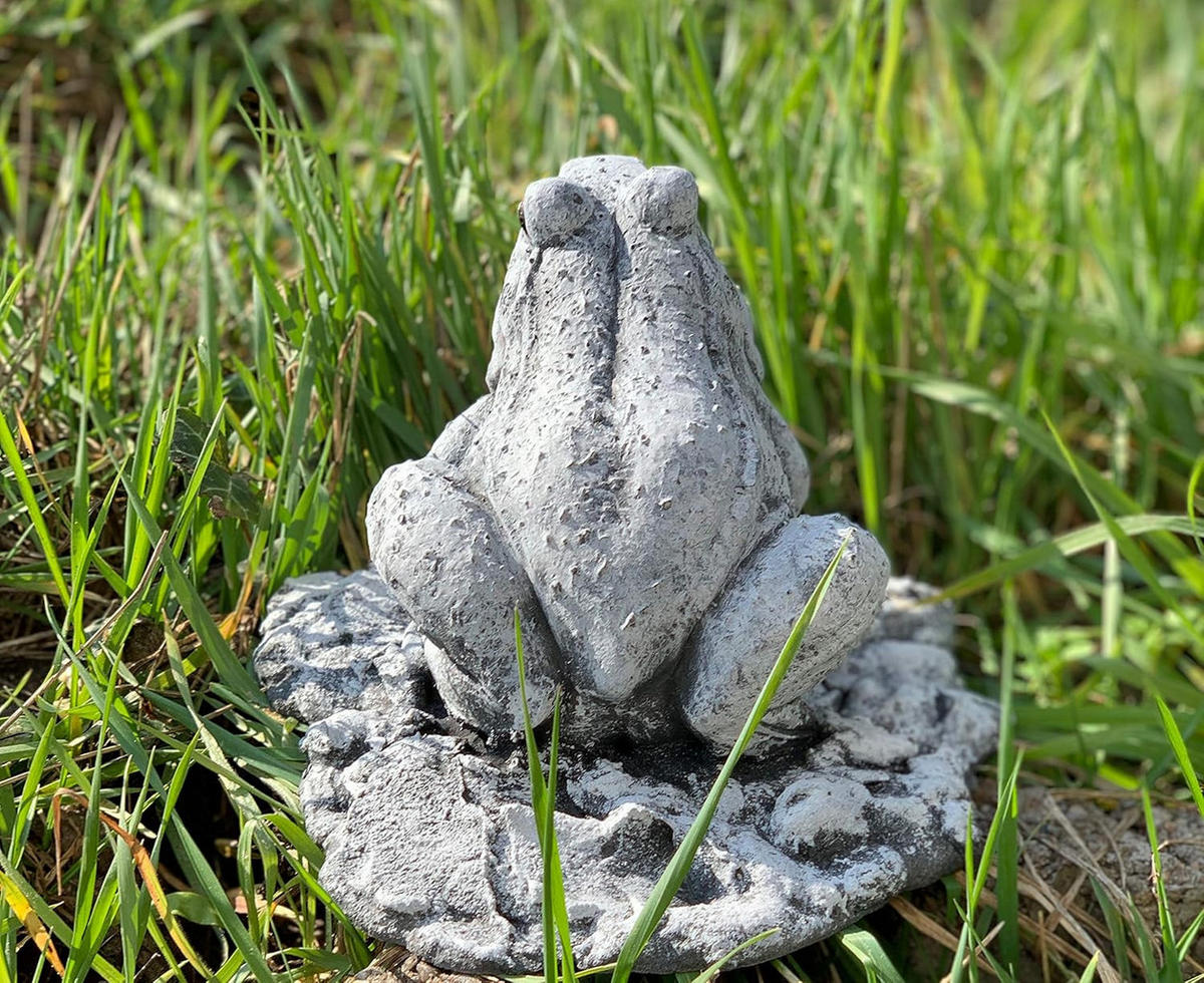 STEINFIGUR Frosch Frösche frostfest wetterfest Gartenfigur - Grau, Stein (18/12/19cm) - stoneandstyle
