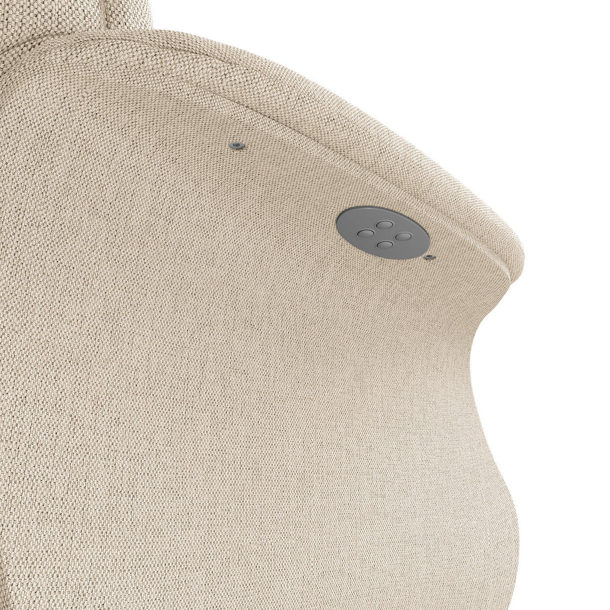 SESSEL - elektrisch verstellbar - Chromfarben/Beige, Textil/Metall (83/110/88cm) - home24