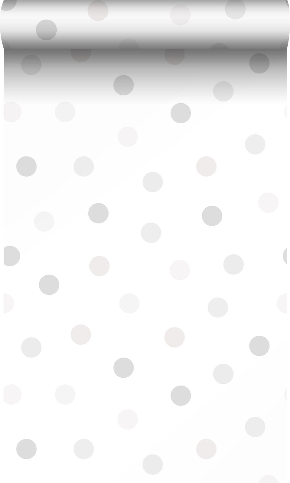 TAPETE Punktmuster 53 cm x 10.05 m - Grau, Papier (53/0.1cm) - Origin Wallcoverings