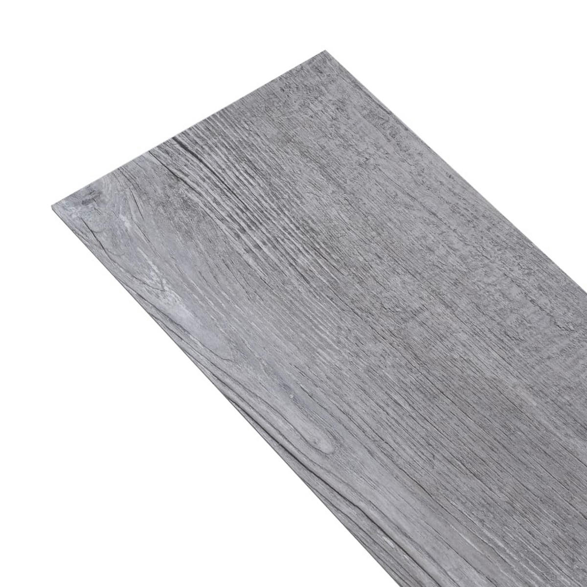 VINYLBODEN PVC-Dielen selbstklebend Holzgrau 5,02m² - Hellgrau, Kunststoff (91.5/15.2/1.3cm) - DELUKE