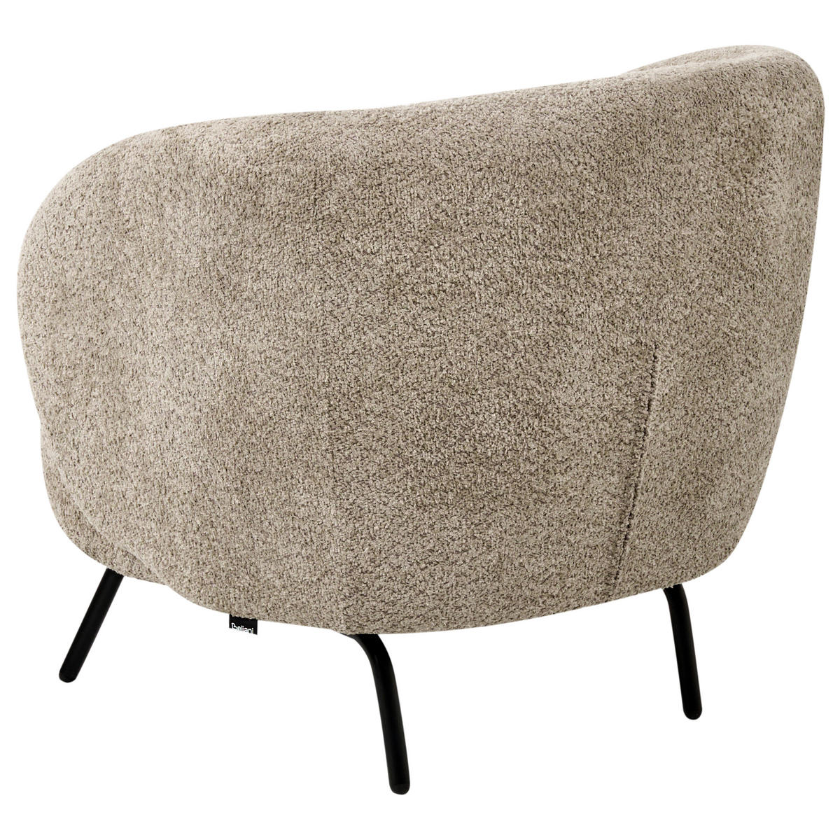 SESSEL Taupe Makela - Taupe/Schwarz, Textil (75/72/74cm) - Beliani