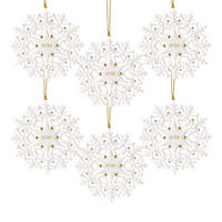 ORNAMENTE SCHNEEFLOCKE 2026 Christmas Classics weiß-gold 0,6 x 11 x 11 cm 6er Set - Goldfarben/Weiß, Keramik (11/11/1cm) - Villeroy & Boch