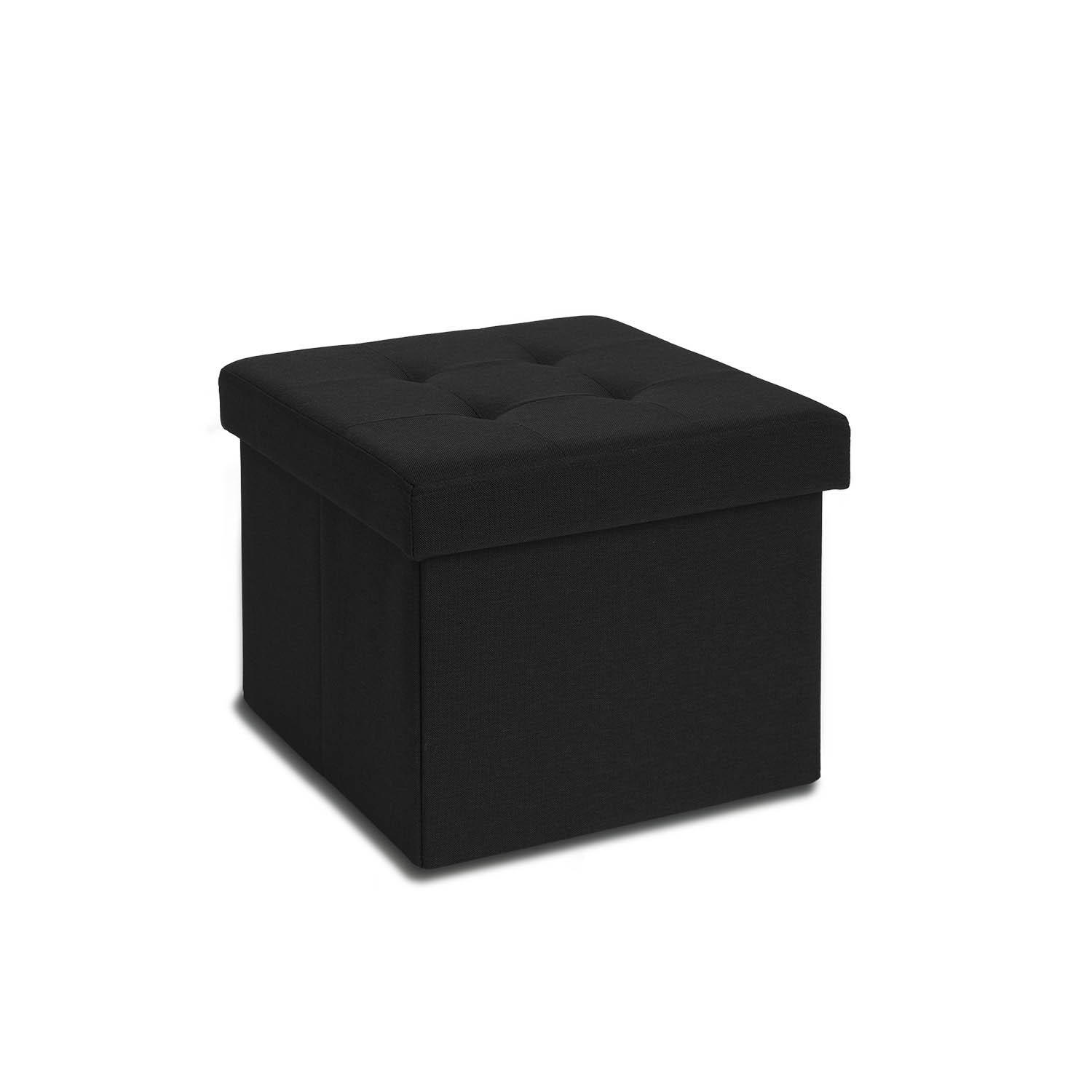 SITZHOCKER 41/31/31 cm, Schwarz - Schwarz, Kunststoff (31/31/41cm) - Blumtal