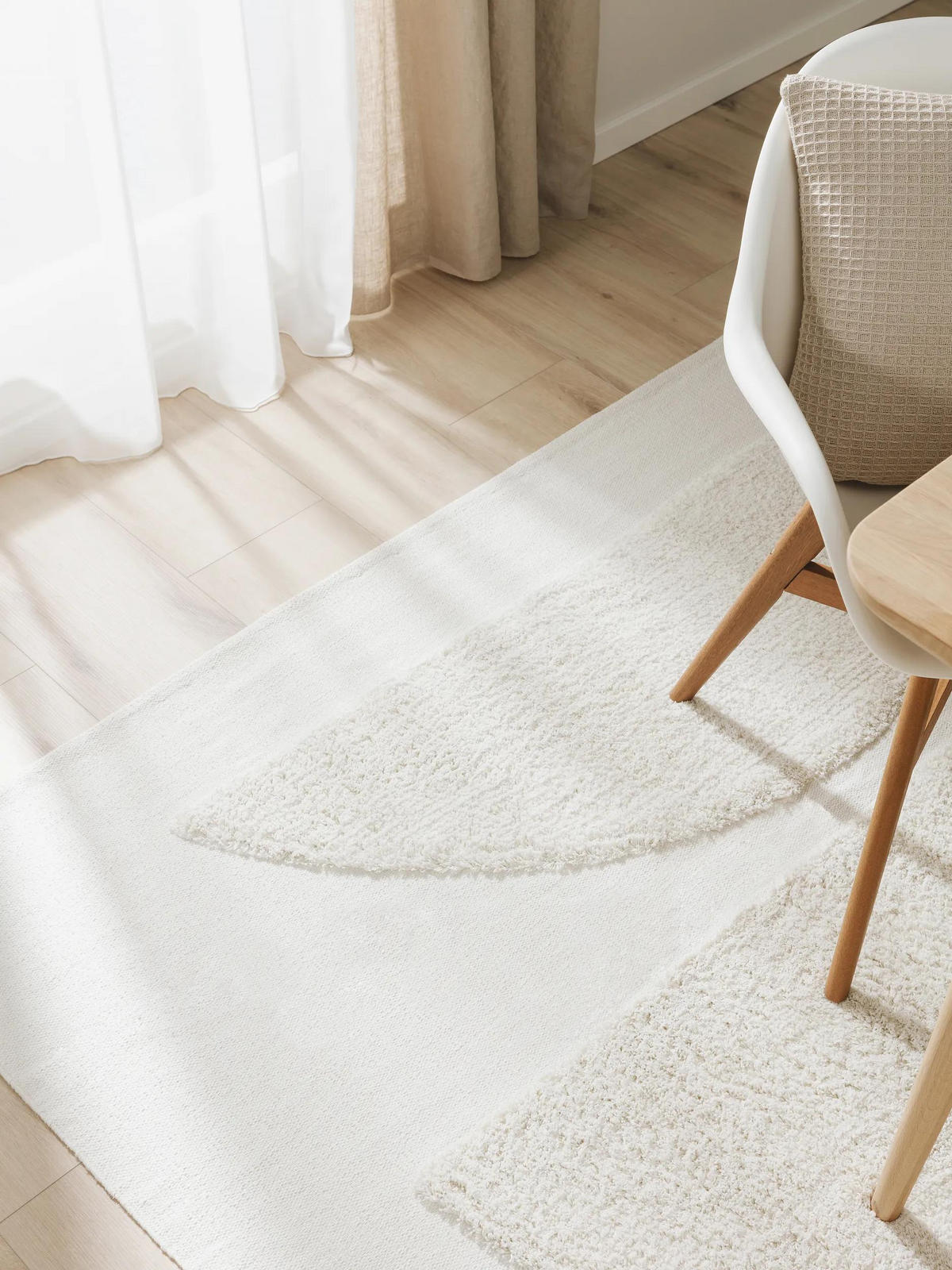 BAUMWOLLTEPPICH Isla Cream 160x230 cm - Creme, Textil (160/230cm) - benuta Pop