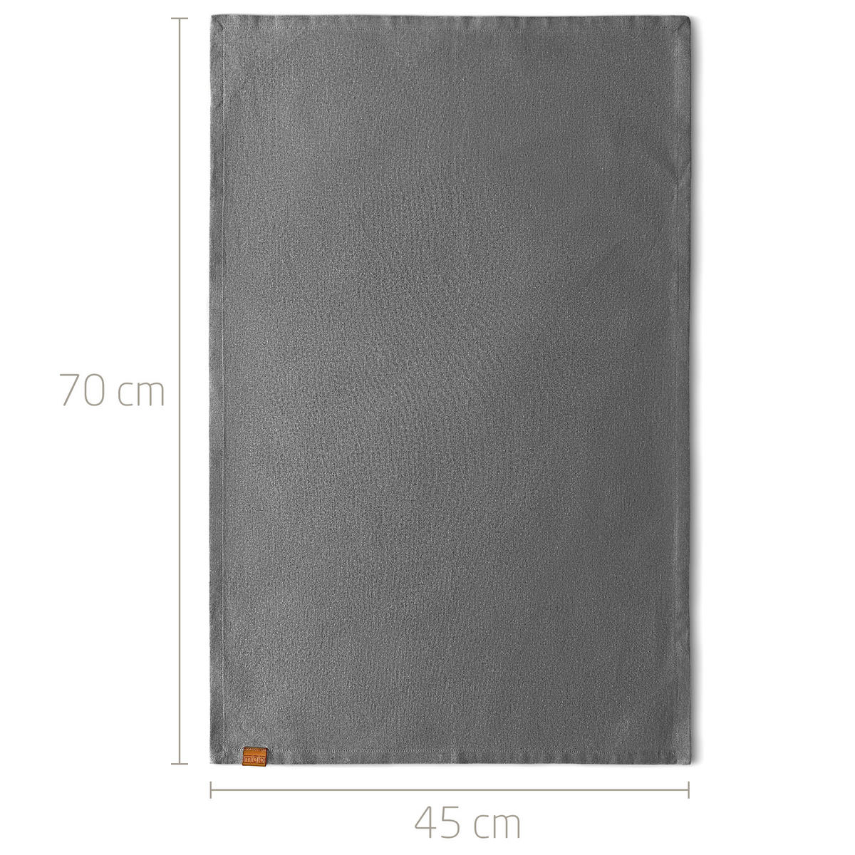 GESCHIRRTUCH 3er Set - Dunkelgrau, Textil (45/70cm) - Miqio Design