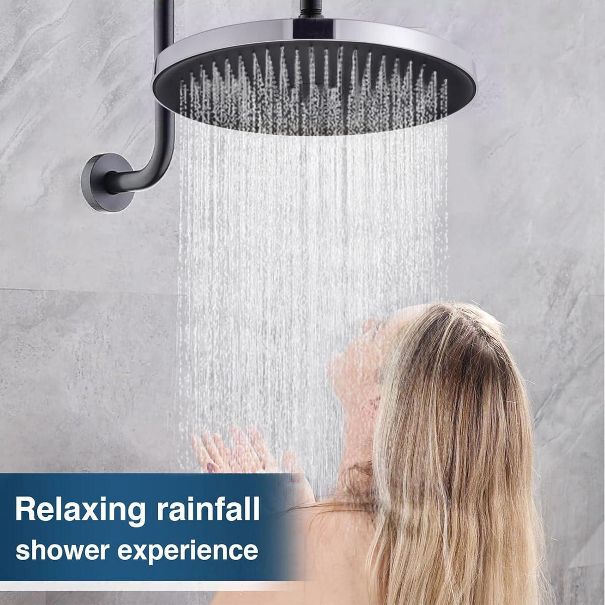 DUSCHKOPF Regendusche 30 cm rund 360° verstellbar Chrom - Silberfarben, Metall (5/12.7/25cm)
