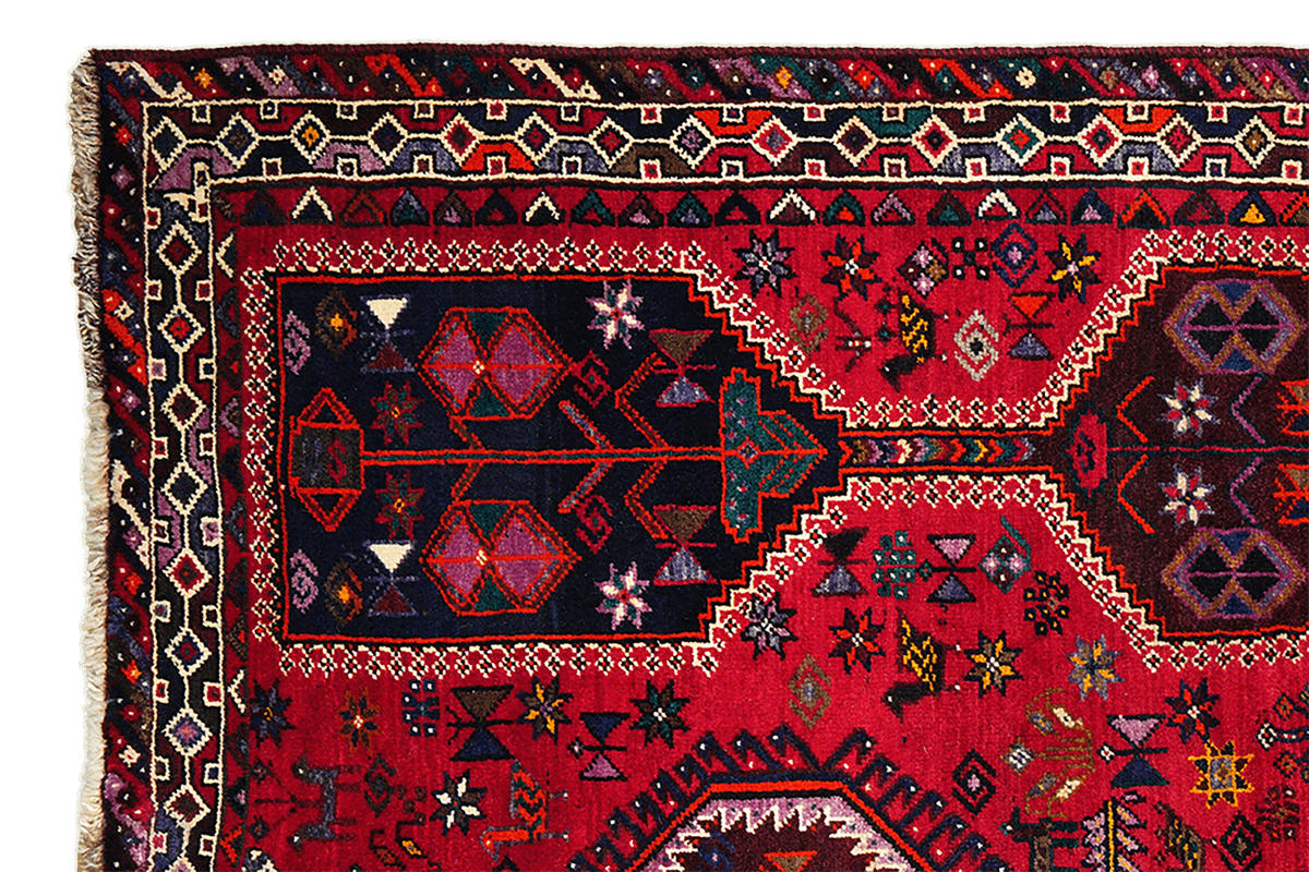 TEPPICH Gashgai Rot 286/201 cm Schurwolle - Rot, Textil (201/286cm) - Looma