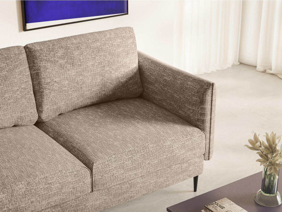 SOFA Koge Ohne Schlaffunktion, Braun - Braun, Textil (196/95/86cm) - Fedve