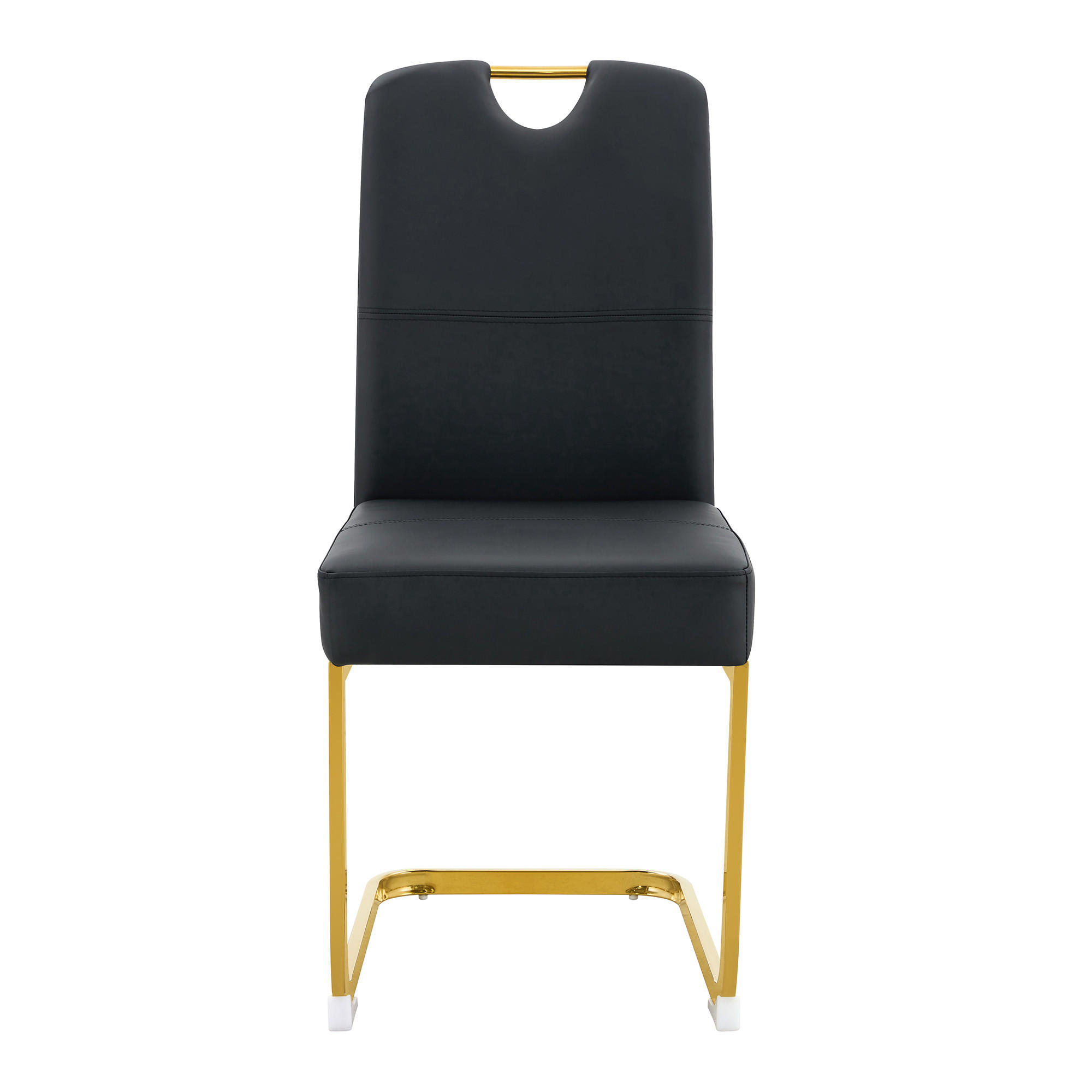 ESSZIMMERSTUHL 2er-Set, Schwarz, Federkern, ergonomisch - Schwarz, Kunststoff (41/97/52cm)
