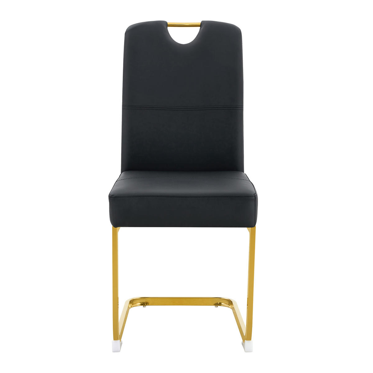 SCHWINGSTUHL DE-36779 2er-Set mit Federkernpolsterung und ergonomischem Design Schwarz - Goldfarben/Schwarz, Metall (43/97/56cm) - ComfortXL