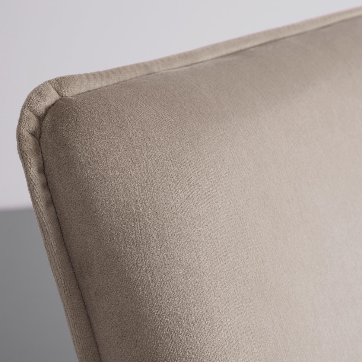 STUHL Darla Beige Velours Gepolstert - Beige, Holz (49/81/55cm) - Bessagi Home