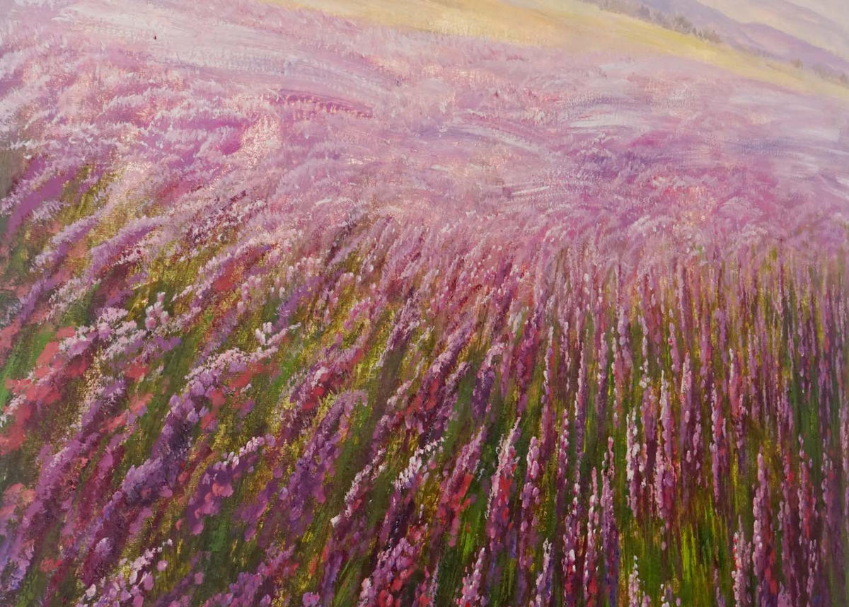 ÖLGEMÄLDE BLUMENFELD HANDGEMALT Mehrfarbig - Multicolor, Textil (100/80cm) - MCW