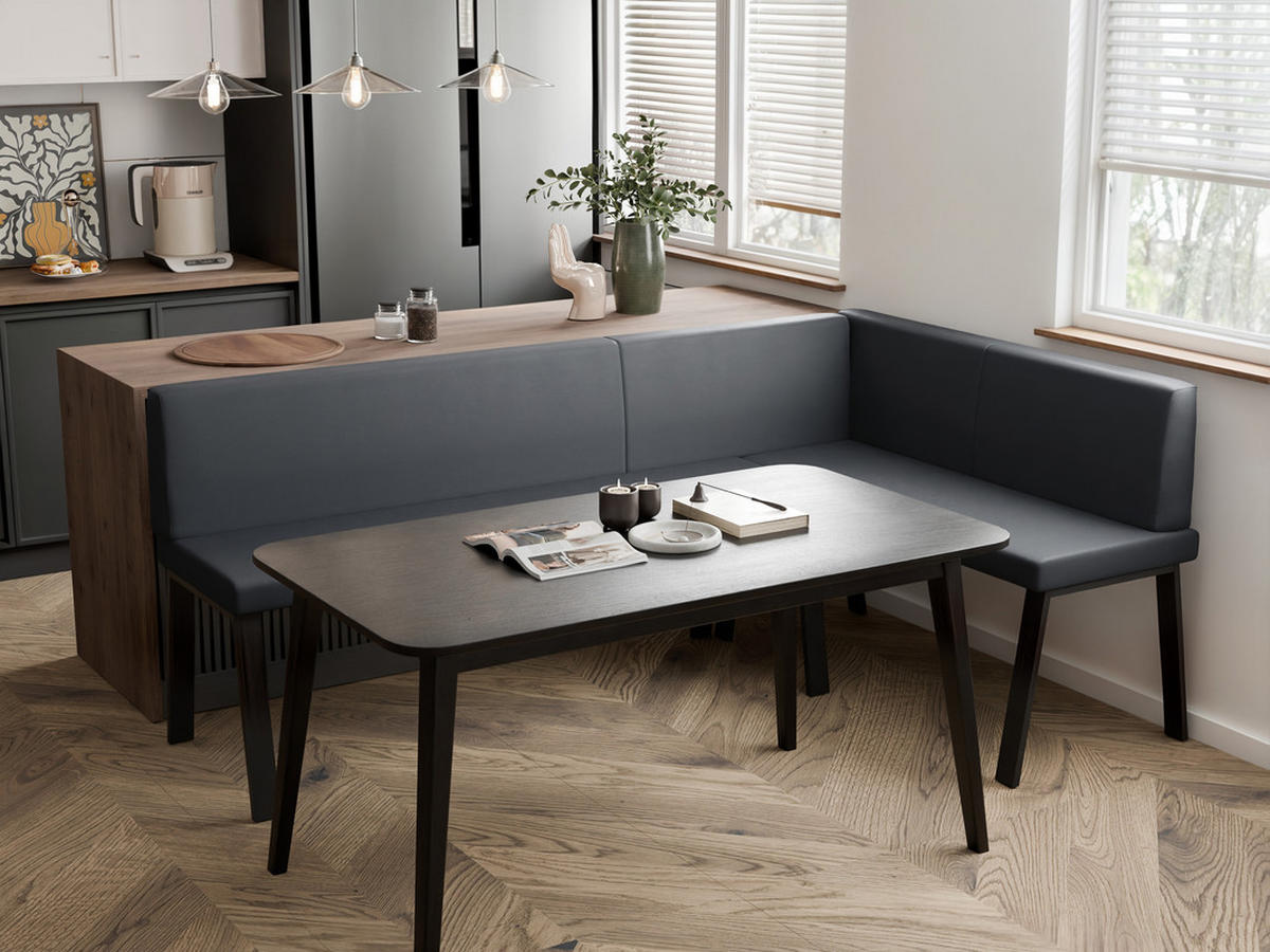 ECKBANK rechts MONO Y Kunstleder glatt, 142/196 cm Grau - Grau, Kunststoff/Textil (142/196cm) - Idohome
