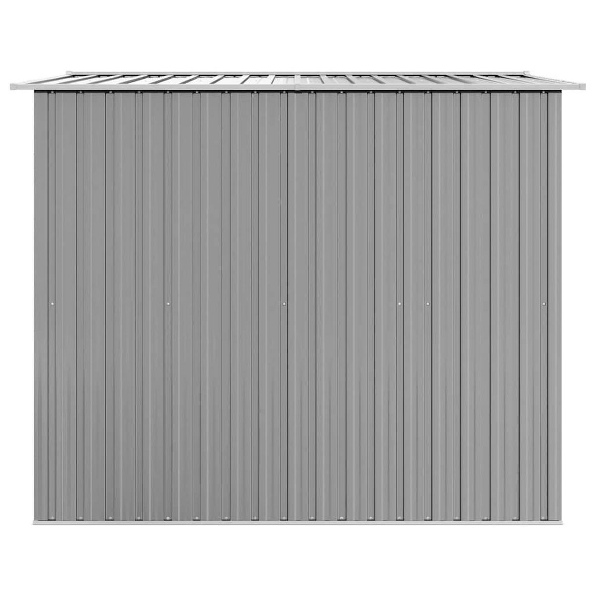 GARTENSCHUPPEN Grau Metall 257/205/178 Cm - Grau, Metall (205/178/257cm) - vidaXL