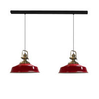 PENDELLEUCHTE Asletl 2 Flammig 41/36 cm - Rot, Metall (41/36cm) - Bamyum